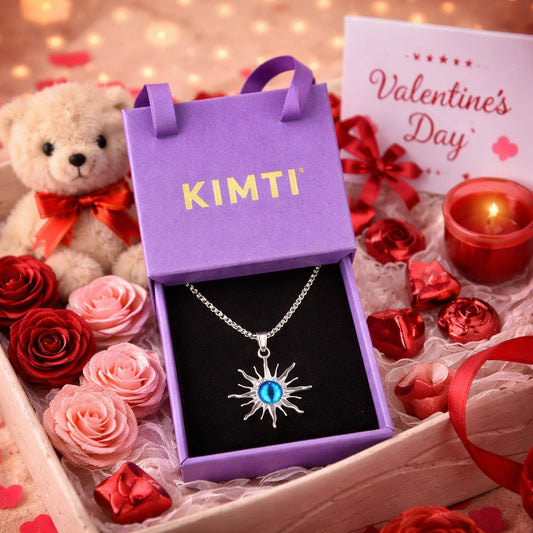 Men - Blue Evil Eye Sun Pendant Necklace