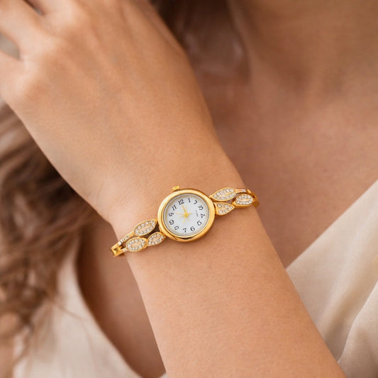 Anti Tarnish LuxeAura Bangle Watch