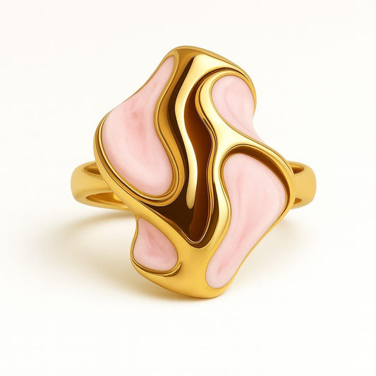 Molten Rose Enamel Ring