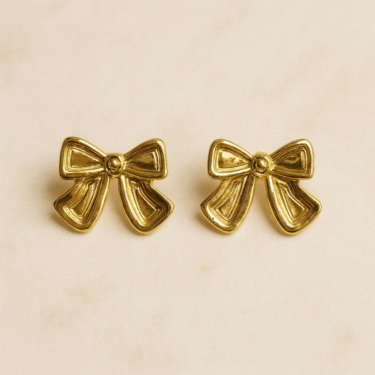 18k gold plated Aurora Bow Luxe Stud earring