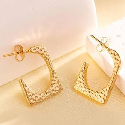 18K Gold Plated Half Hoop Anti Tarnish Earring