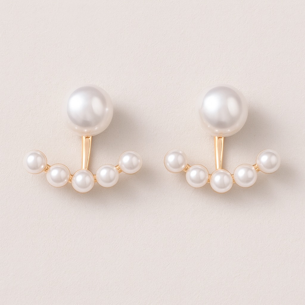 Kimti Pearl Arc Earrings