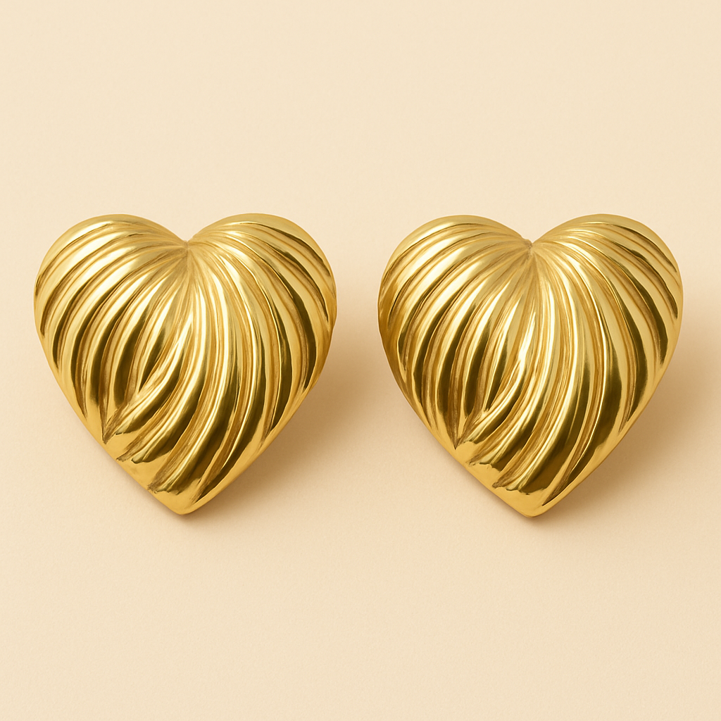 18k gold plated Luxe Embrace stude earring