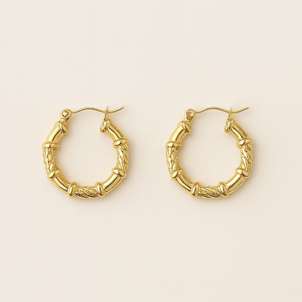 Luxury Textured Hoop Earrings