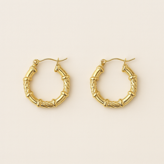 Luxury Textured Hoop Earrings