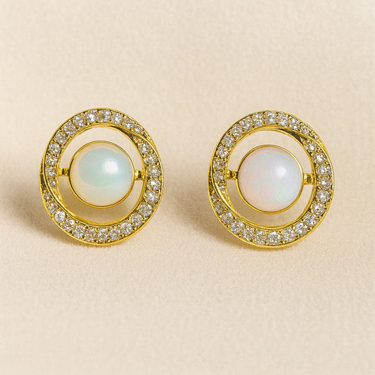 Eternal Glow White Studs earring