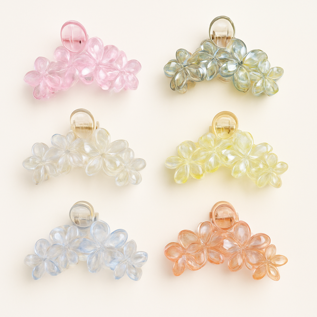 Clear Hair Claw ( 1 Pc - Random Colour )
