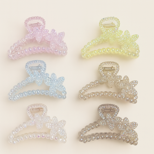 Crystal Hair Claw ( 1 Pc - Random Colour )