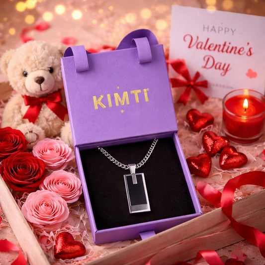 Men - Stainless Steel Black Pendant Necklace