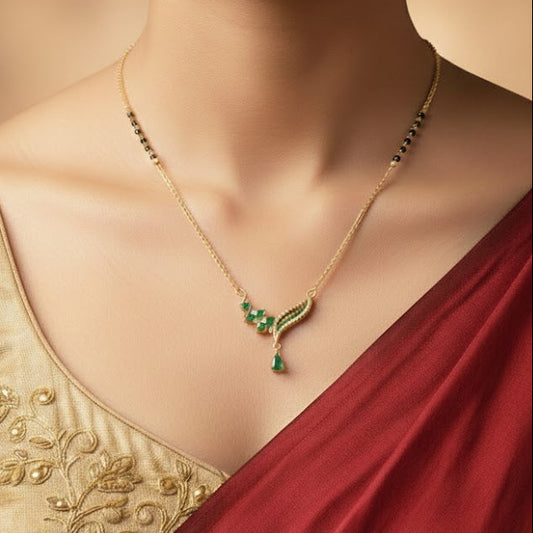 Zoya Emerald Charm Mangalsutra
