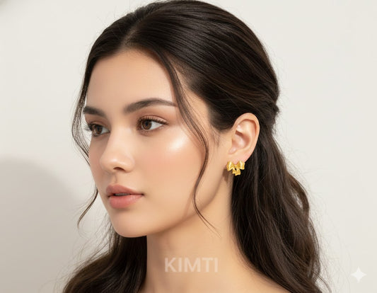 18k Gold Plated Luxe Ribbon Earrings